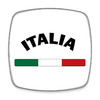 Italia - Magnet carré - blanc - Devant