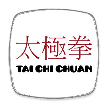 Tai Chi Chuan - Square fridge magnet - white - Front