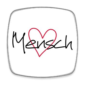 Mensch Herz Lieblingsmensch Geschenkidee Liebe - Viereckiger Kühlschrankmagnet - Weiß - Vorne
