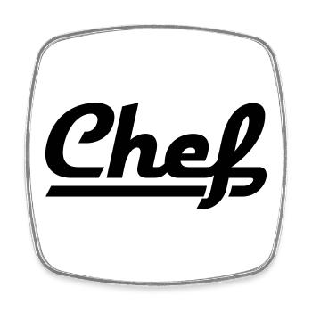 Chef - Magnet carré - blanc - Devant