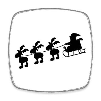 Christmas - Square fridge magnet - white - Front