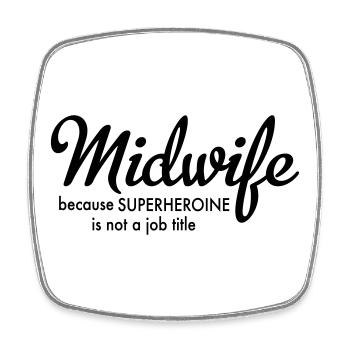 6061912 125585140 midwife - Viereckiger Kühlschrankmagnet - Weiß - Vorne