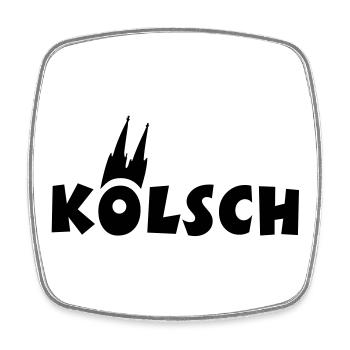Köln Kölsch Kölner Dom - Viereckiger Kühlschrankmagnet - Weiß - Vorne