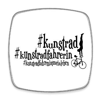Kunstrad, Kunstradfahren, Hallen #Kunstradfahrerin - Viereckiger Kühlschrankmagnet - Weiß - Vorne