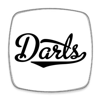 2541614 15377616 Darts - Square fridge magnet - white - Front