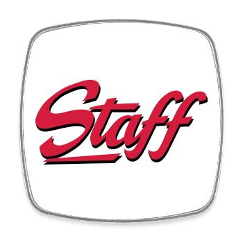 2541614 15210757 staff - Square fridge magnet - white - Front