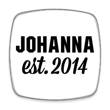 Johanna est 2014 - Viereckiger Kühlschrankmagnet - Weiß - Vorne