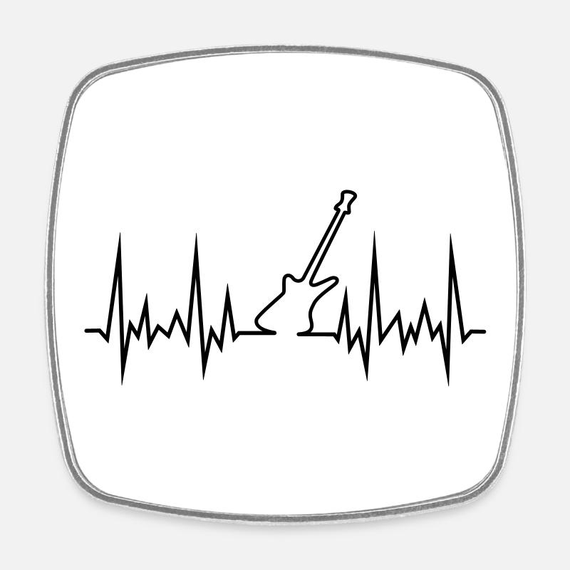 verbesserte_egitarre - Viereckiger Kühlschrankmagnet - Weiß
