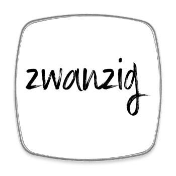 20 zwanzig 20. Geburtstag Geschenk - Viereckiger Kühlschrankmagnet - Weiß - Vorne