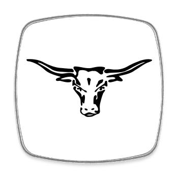 texas longhorn exit-shirt - Viereckiger Kühlschrankmagnet - Weiß - Vorne