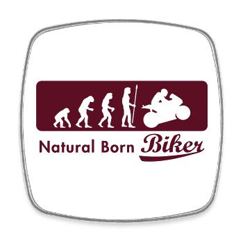 evolution_biker - Magnet carré - blanc - Devant