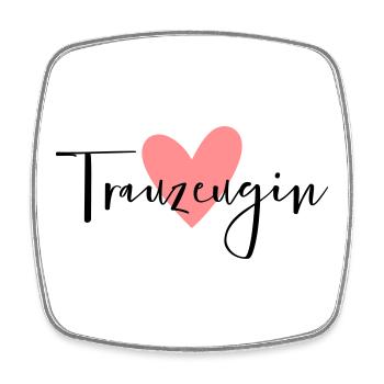 Coeur de demoiselle d'honneur - Magnet carré - blanc - Devant