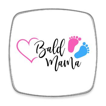Bald Mama Baby Schwangerschaft Geburt Herz Mutter - Viereckiger Kühlschrankmagnet - Weiß - Vorne