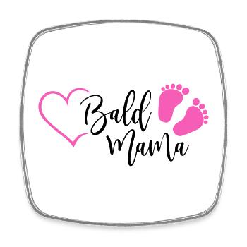 Bientôt Maman Bébé Grossesse Naissance Coeur Fille - Magnet carré - blanc - Devant
