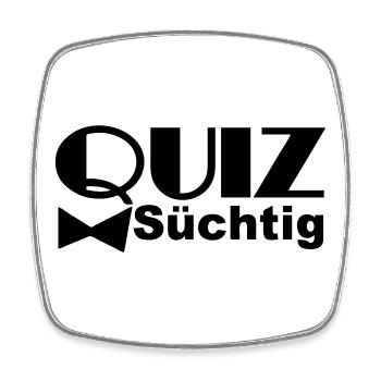 Quiz-süchtig Quiz Wissen Hobby Spruch lustig TV - Viereckiger Kühlschrankmagnet - Weiß - Vorne