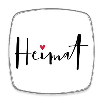 Home I Home At Home Heart Gift - Square fridge magnet - white - Front
