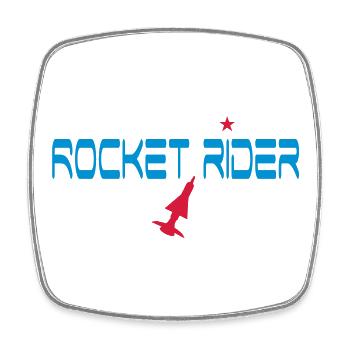 space - Square fridge magnet - white - Front