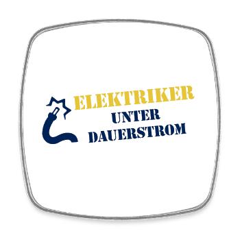 Elektriker Unter Dauerstrom - Viereckiger Kühlschrankmagnet - Weiß - Vorne