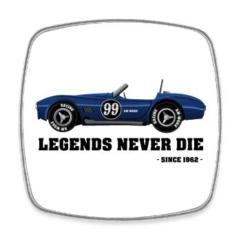 Legends Never Die – Classic Racer 1962 - Viereckiger Kühlschrankmagnet - Weiß - Vorne