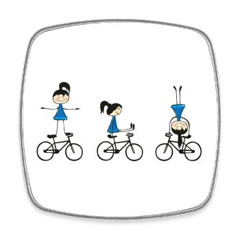 Artistic cycling, artistic cycling, indoor cycling - Square fridge magnet - white - Front