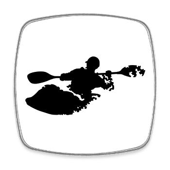 kayaking_1 - Magnet carré - blanc - Devant