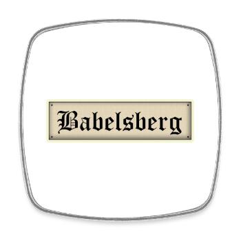 Babelsberg - Square fridge magnet - white - Front