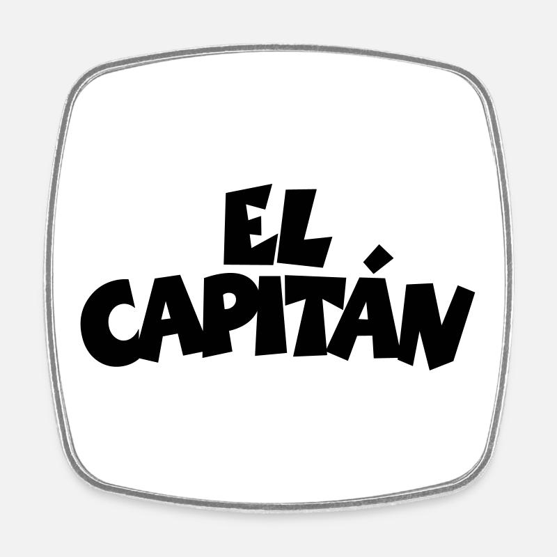 El Capitán - Square fridge magnet - white