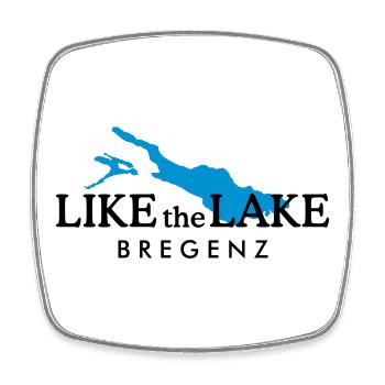 Like the Lake - Bregenz am Bodensee - Viereckiger Kühlschrankmagnet - Weiß - Vorne