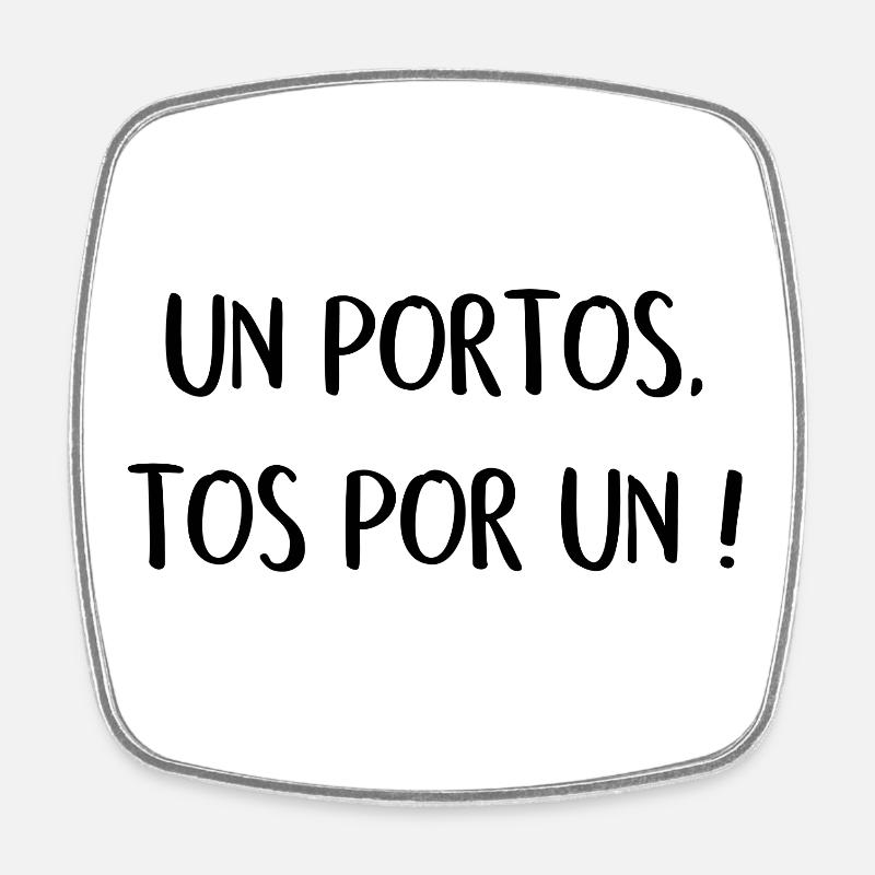 Portos - Square fridge magnet - white