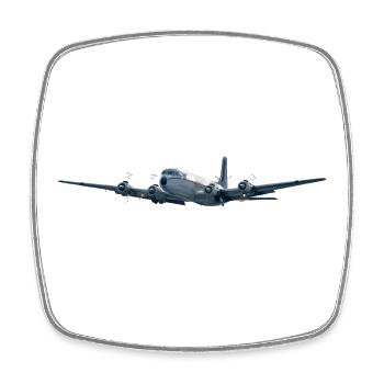 DC-4 - Viereckiger Kühlschrankmagnet - Weiß - Vorne