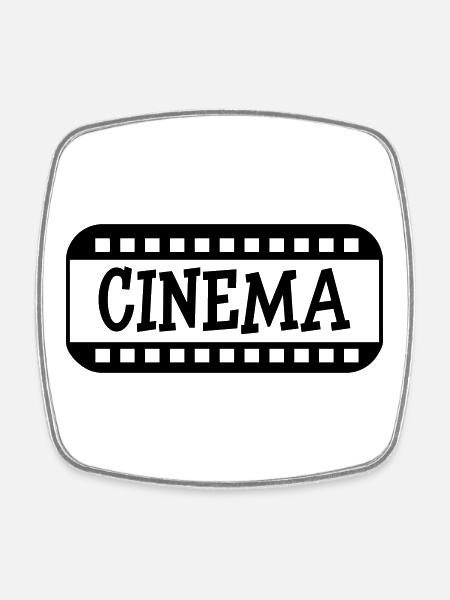 Cinema - Magnet carré - blanc