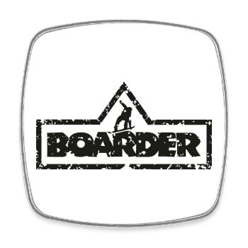Boarder Cadre Blanc 2C - Magnet carré - blanc - Devant