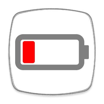 battery empty - Square fridge magnet - white - Front