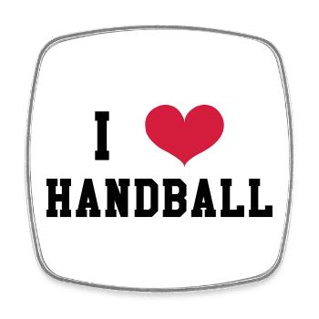 I Love Handball - Square fridge magnet - white - Front