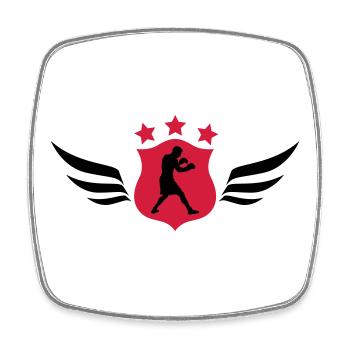 Boxing / Boxen / Boxe - Square fridge magnet - white - Front