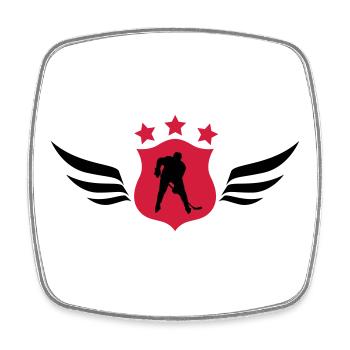 Hockey / Eishockey - Square fridge magnet - white - Front