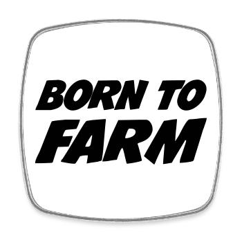 Born to Farm - Magnet carré - blanc - Devant