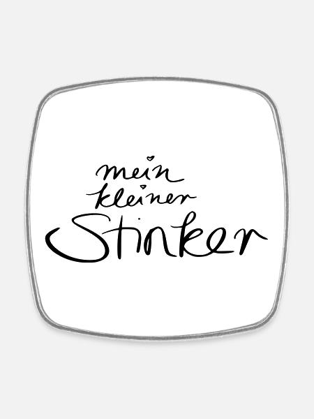 mein kleiner Stinker - Viereckiger Kühlschrankmagnet - Weiß