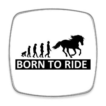 Horses, horse, riding, pony, cowboy, trot, Gallop - Square fridge magnet - white - Front
