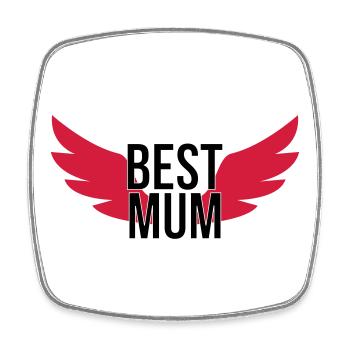 Best Mum - Viereckiger Kühlschrankmagnet - Weiß - Vorne