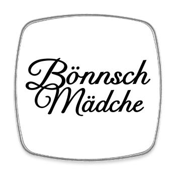Bönnsch Mädche - Ein Mädel aus Bonn am Rhein - Viereckiger Kühlschrankmagnet - Weiß - Vorne