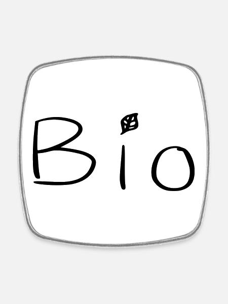 Organic - Square fridge magnet - white