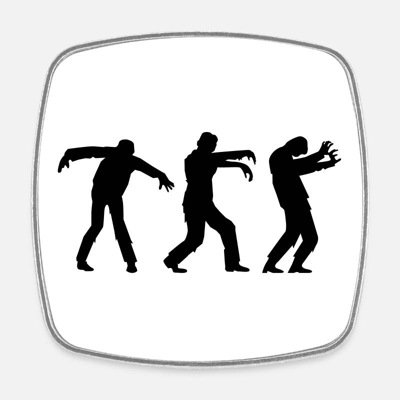 zombies - Viereckiger Kühlschrankmagnet - Weiß