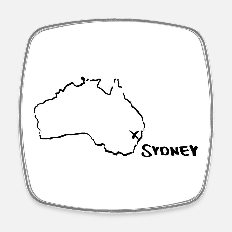 sydney - Magnet carré - blanc