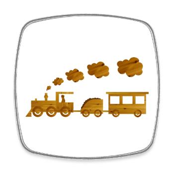 eisenbahn spielzeug kind - Viereckiger Kühlschrankmagnet - Weiß - Vorne