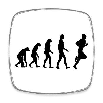 Laufen / Running / Jogging / Joggen / Marathon - Viereckiger Kühlschrankmagnet - Weiß - Vorne