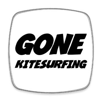 Kiteboarding Kitesurfing Kitesurf Kitesurfer - Square fridge magnet - white - Front
