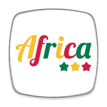 Africa / Africain / Afrique / Africain - Magnet carré - blanc - Devant