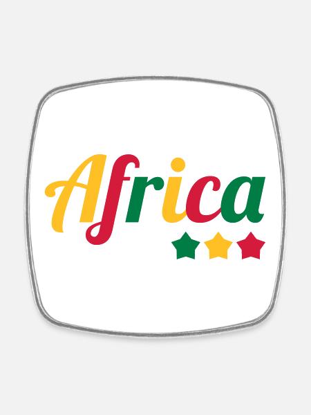 Africa / African / Afrika / Afrique / Africain - Square fridge magnet - white
