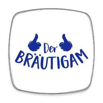 bräutigam hochzeit junggesellenabschied - Viereckiger Kühlschrankmagnet - Weiß - Vorne